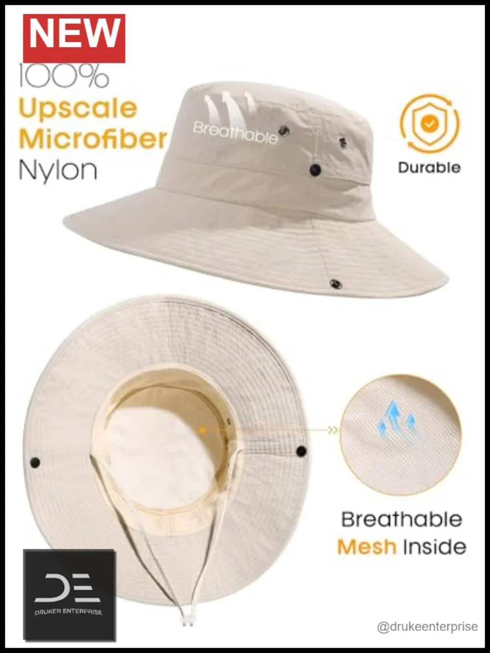 Ponytail Wide Brim Sun Hat UV Protection Packable Cowboy Style